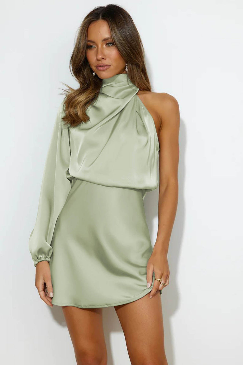 Lexi One-Shoulder Mini-Length Dress