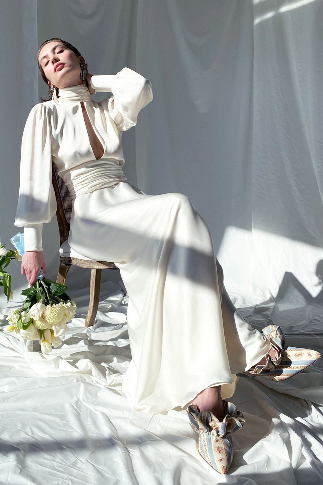 Modern Galaxy White Evening Gown