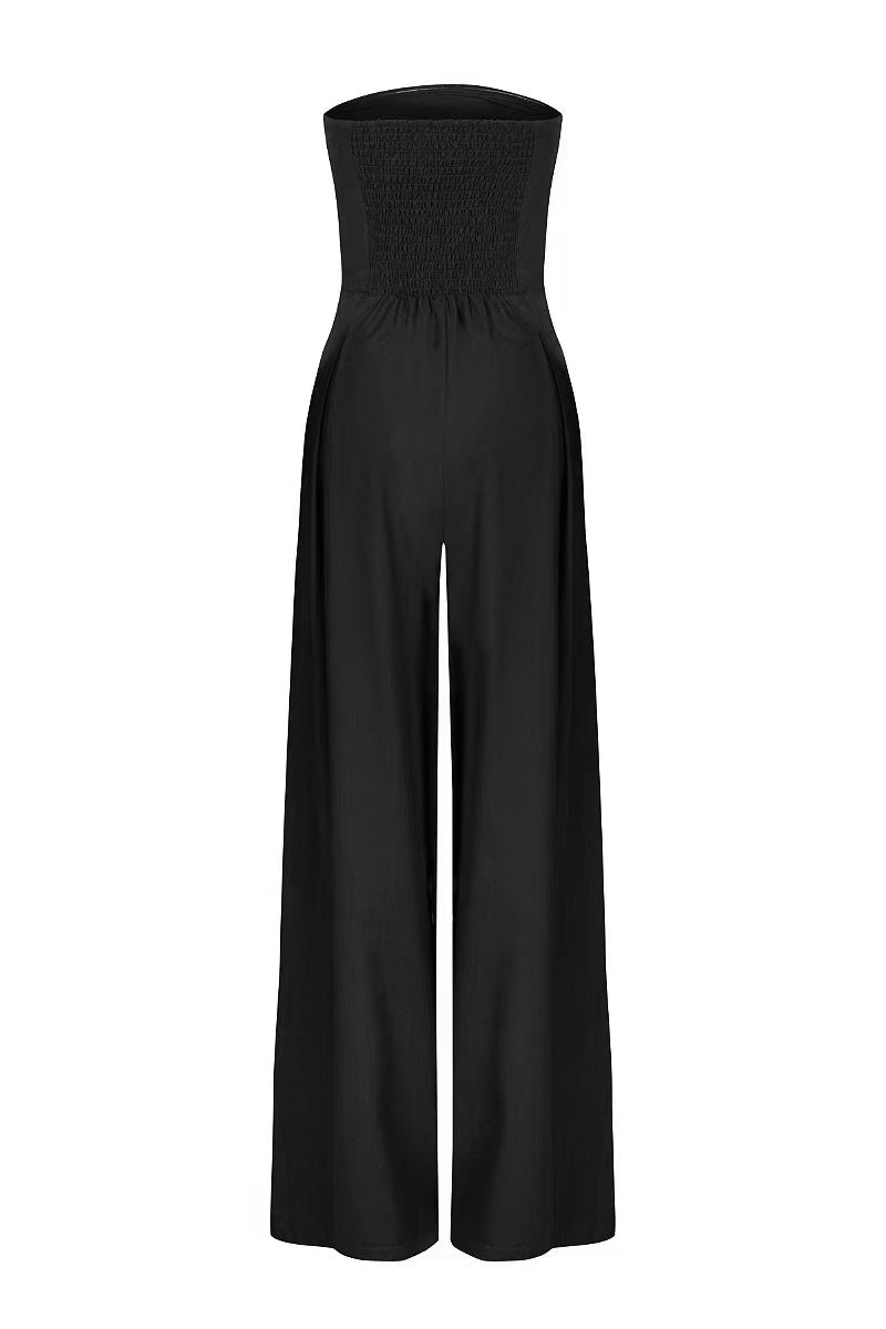 Starry Night-Strapless Open-Back Jumpsuit