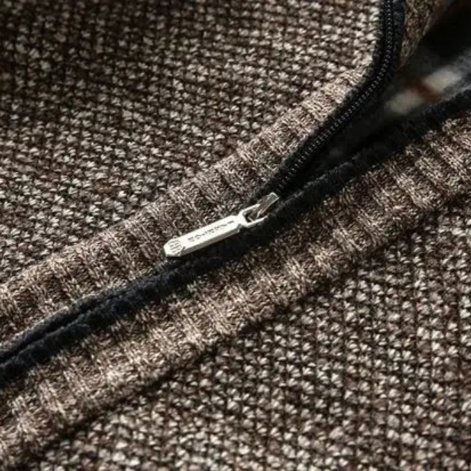 Fleece Jacket with Plaid