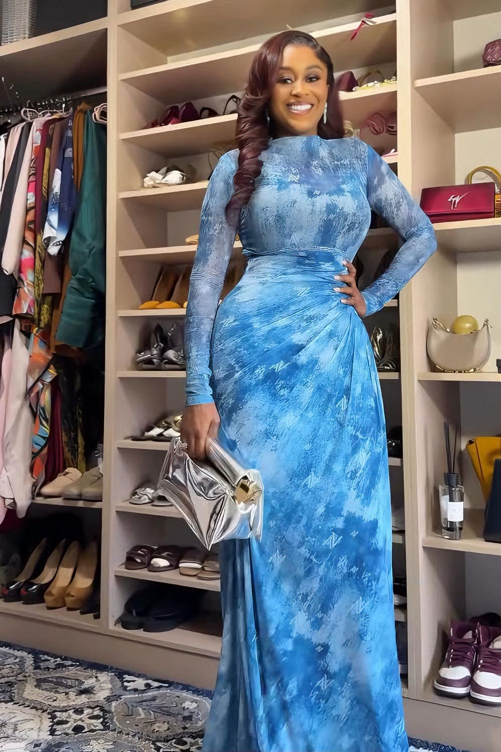 Arctic Dye Luxury Maxi-Length Dress