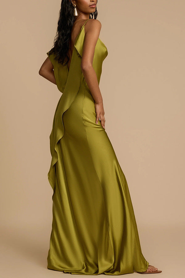 Whispers of the Sea - Resort Halter Maxi-Length Dress