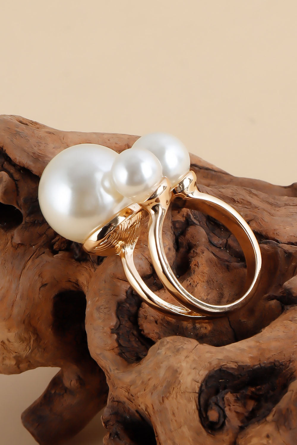 Statement French Triple - Pearl Ring