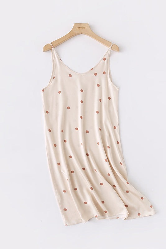 Patterned Cross-Back Cami Dress