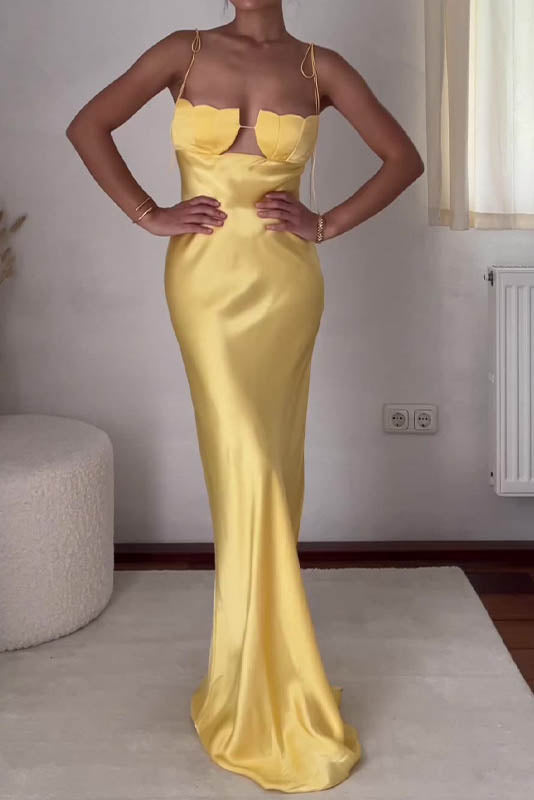 Luxury Cut-Out Fitted Maxi-Length Dress