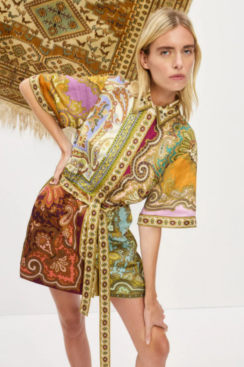 Modern Shirt-Style Linen Dress