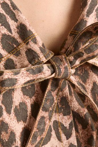 Leopard Print Mini-Length Dress