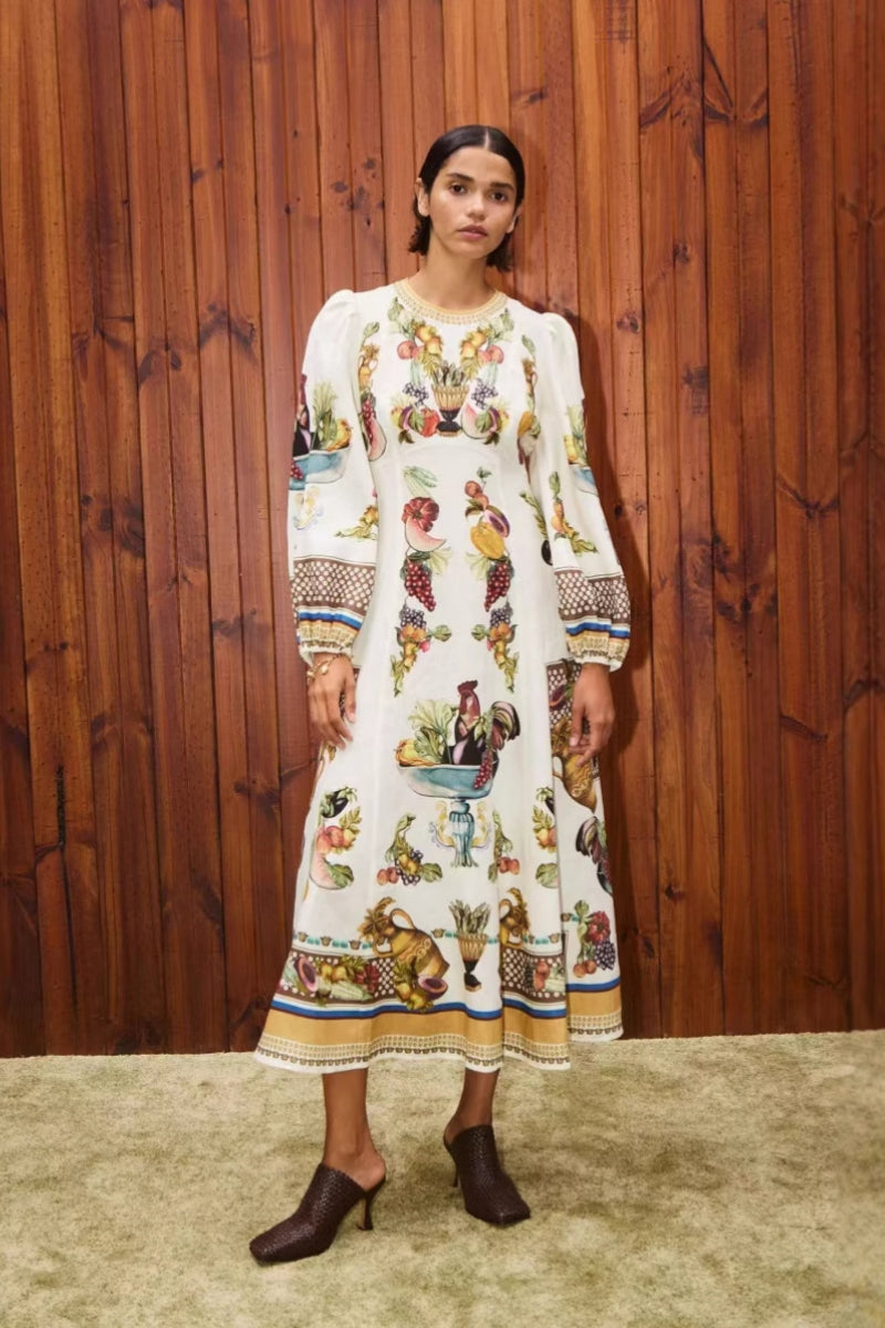 Clean-Lined A-Line Linen Gown