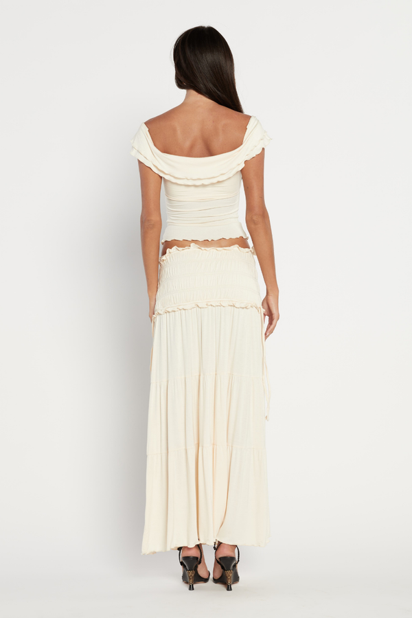 Amicie V-Neck Twist Skirt Set