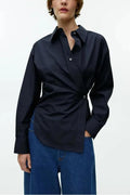 Modern Asymmetric Wrap Shirt