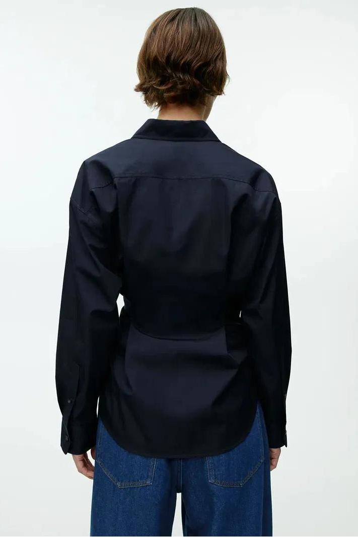Modern Asymmetric Wrap Shirt