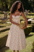 Athenais Flower Ruched Maxi-Length Dress