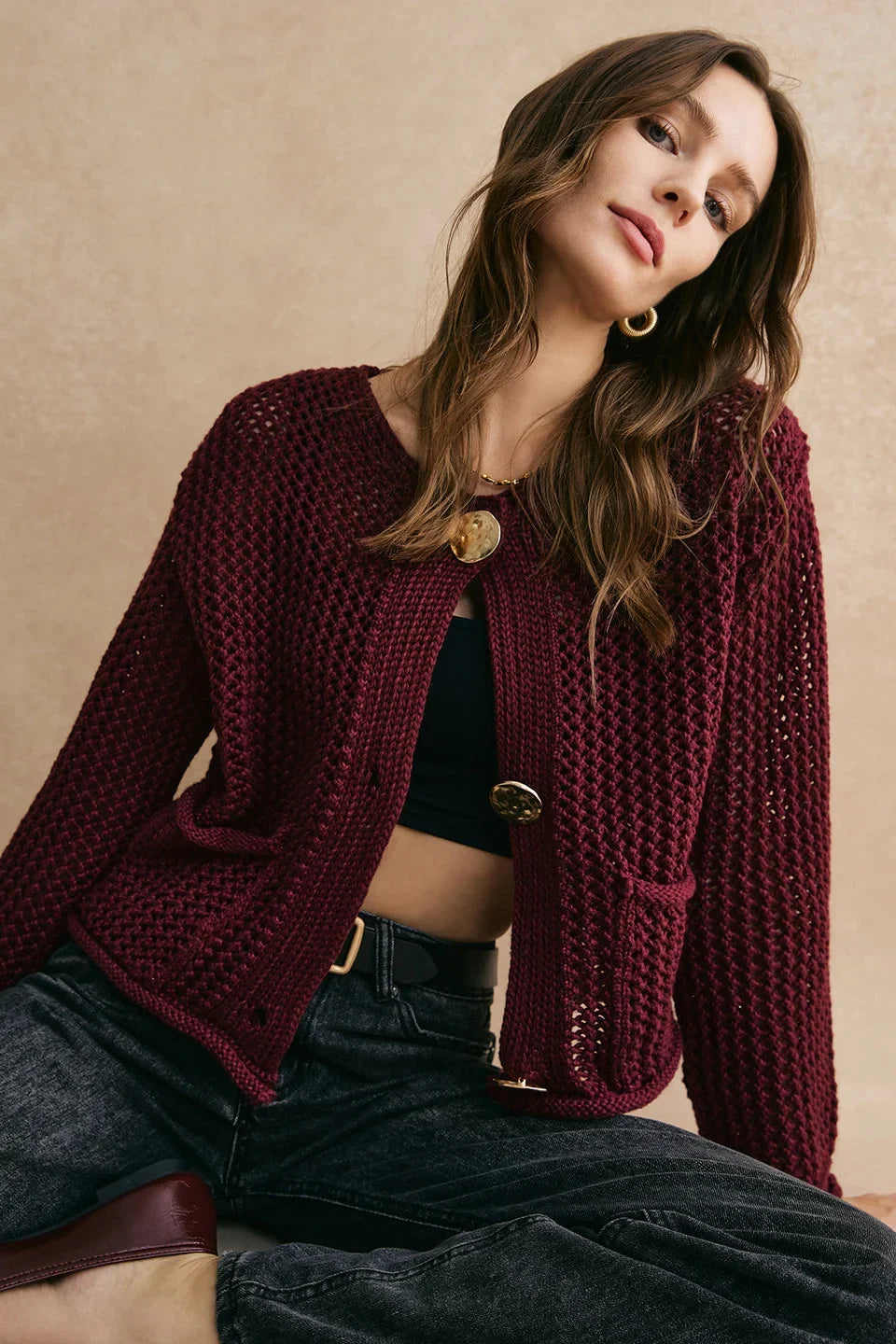 Modern Chunky Knit Cardigan Jacket