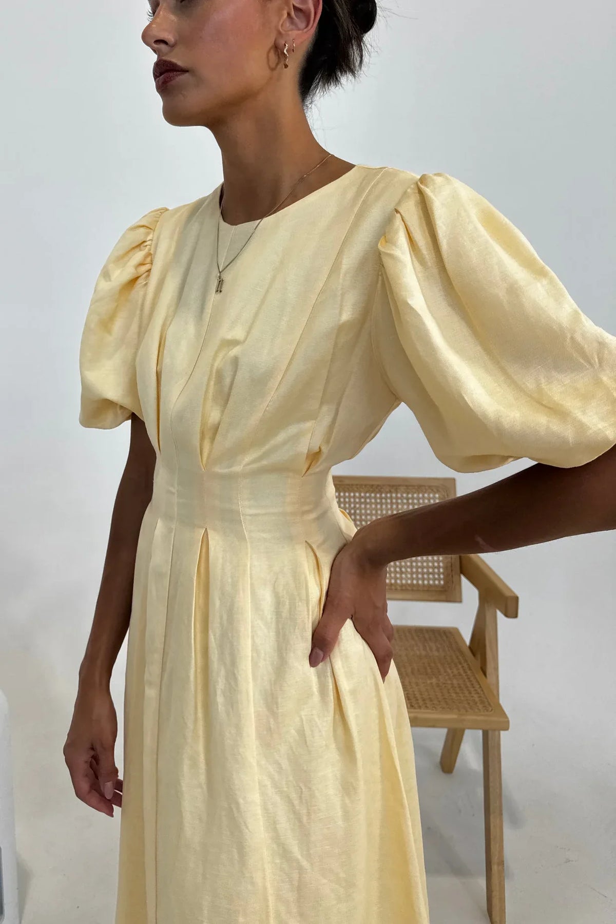 Butter Yellow Air Maxi-Length Dress