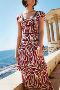 Short Sleeve Flower Dress