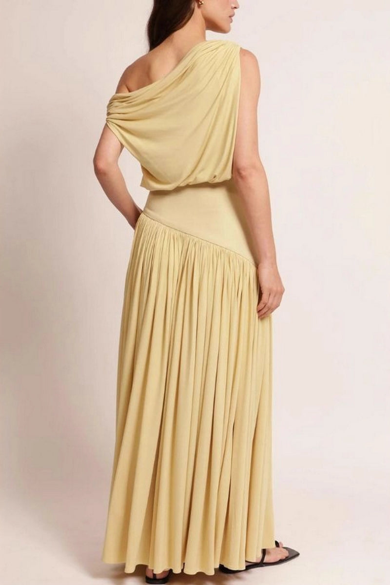 Modern Off-Shoulder Fitted Long Dress