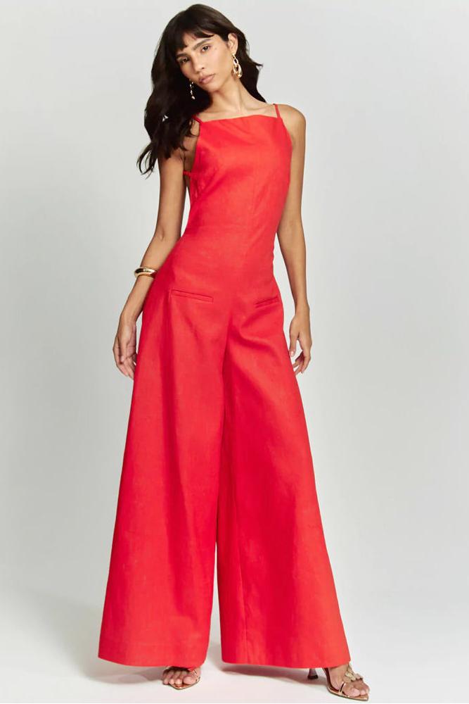 Modern Brown Halter Jumpsuit Radiante