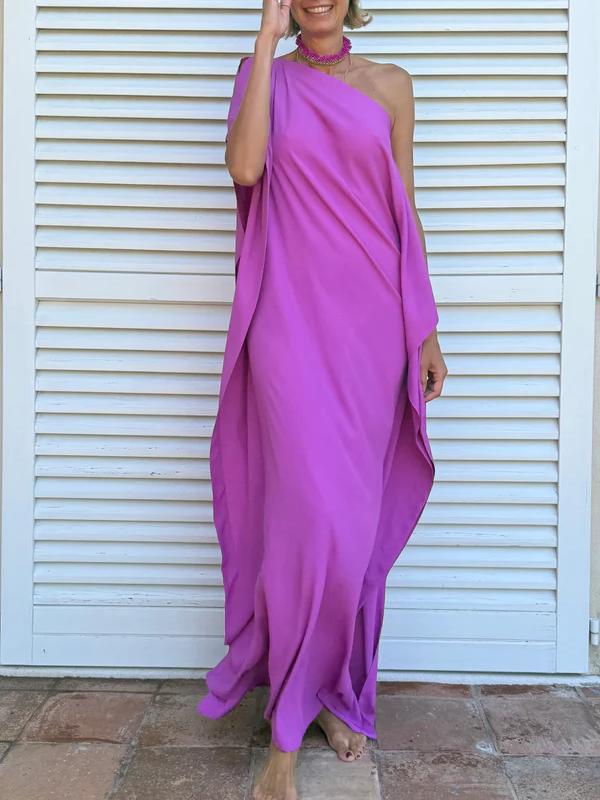 Modern Flowing Asymmetric Caftan With Belt