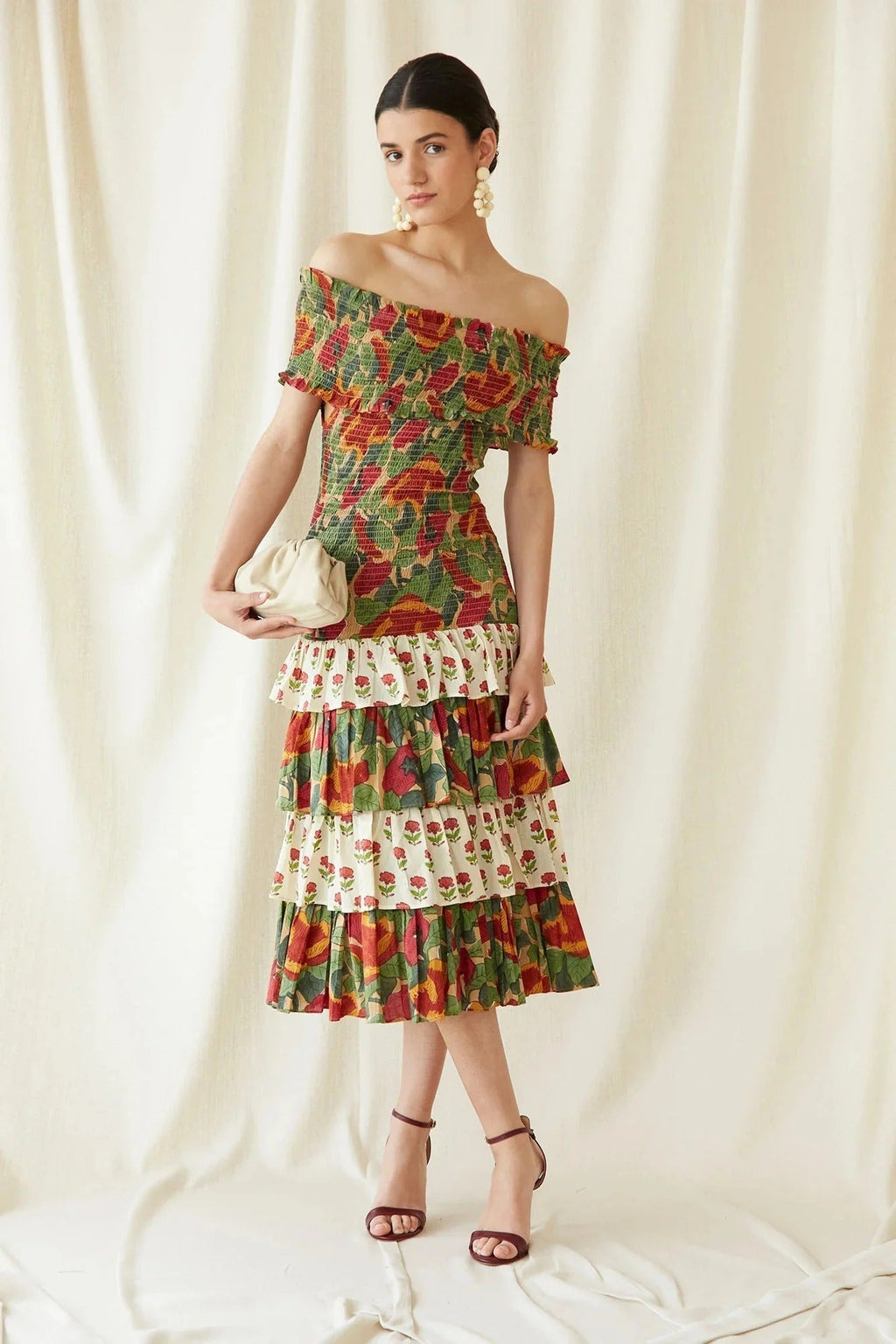 Multicolor May Midi-Length Dress