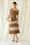 Multicolor May Midi-Length Dress