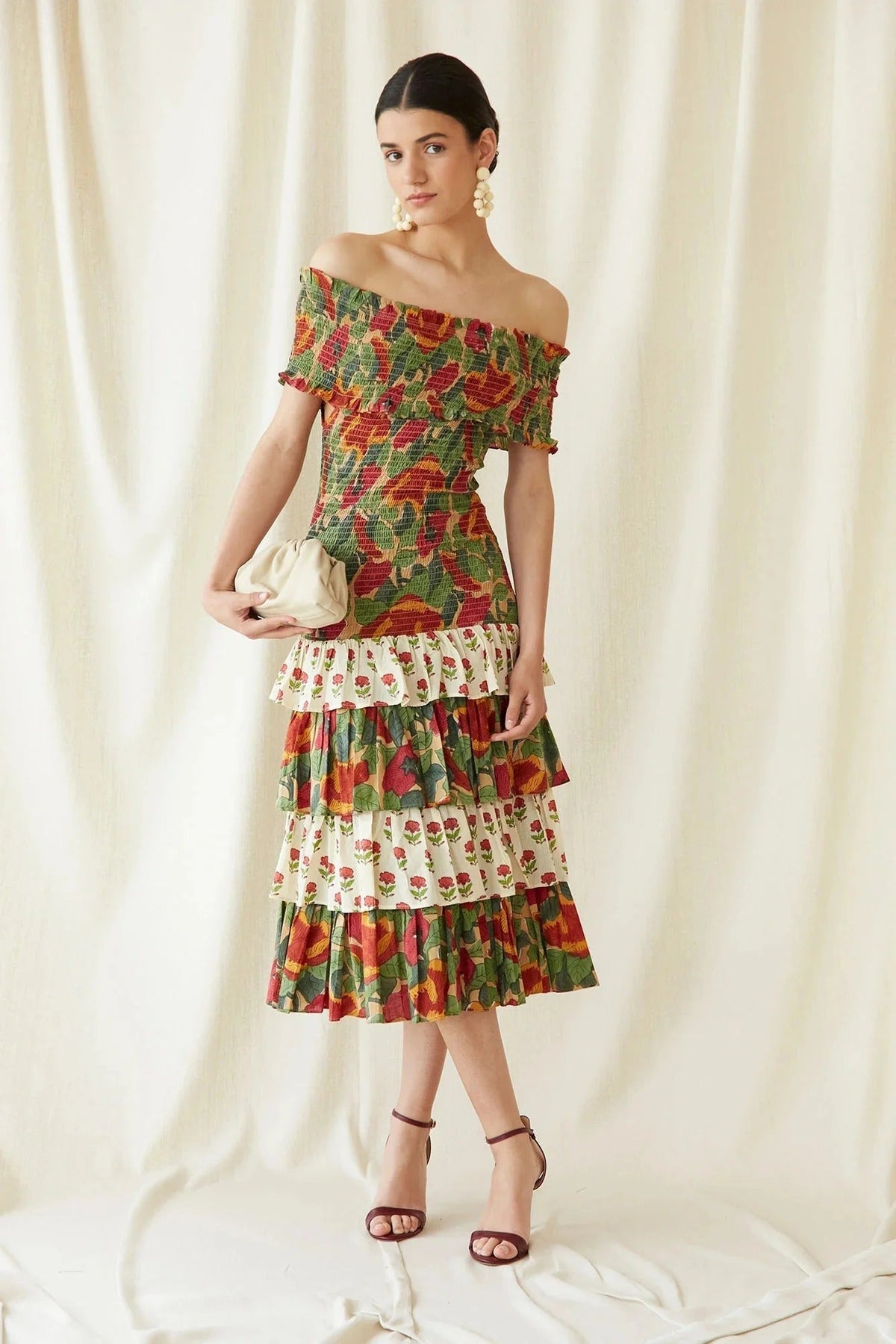 Multicolor May Midi-Length Dress