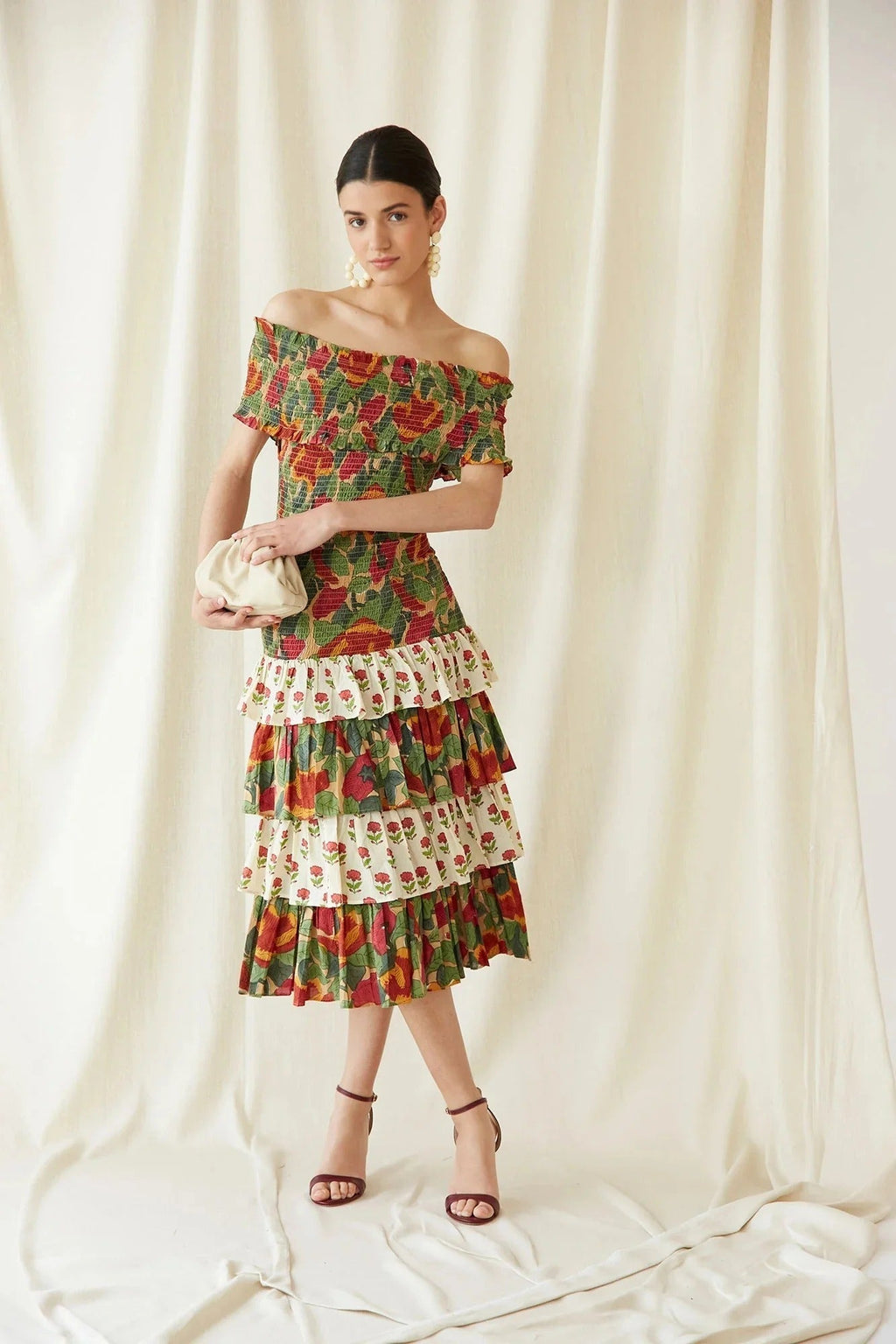 Multicolor May Midi-Length Dress