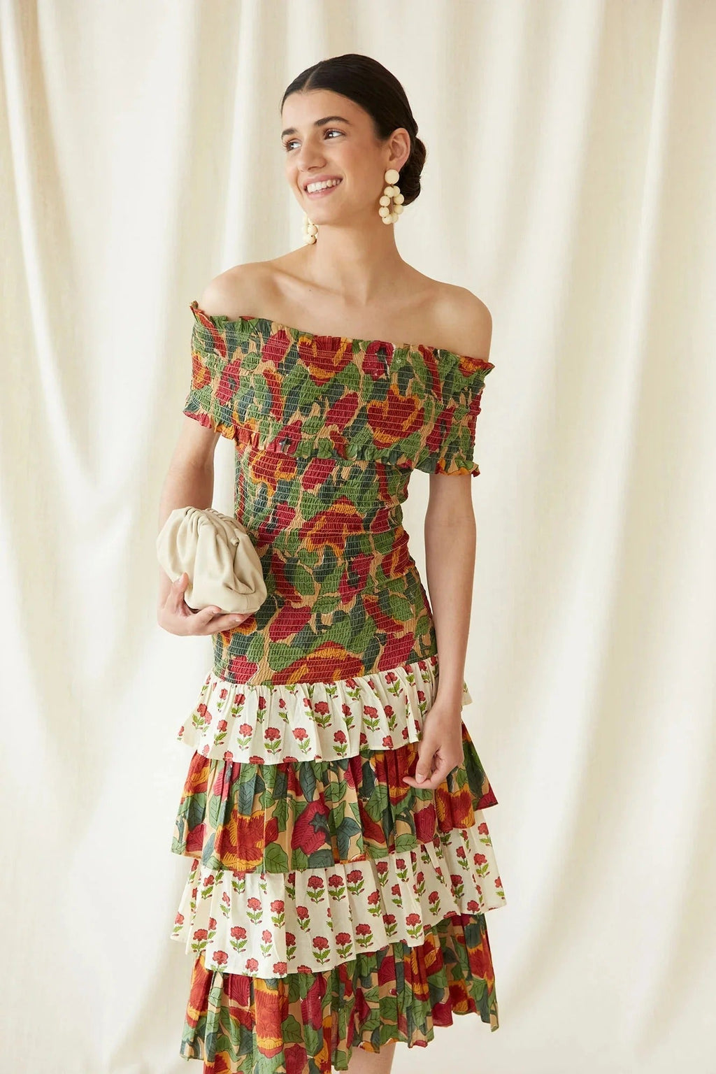 Multicolor May Midi-Length Dress