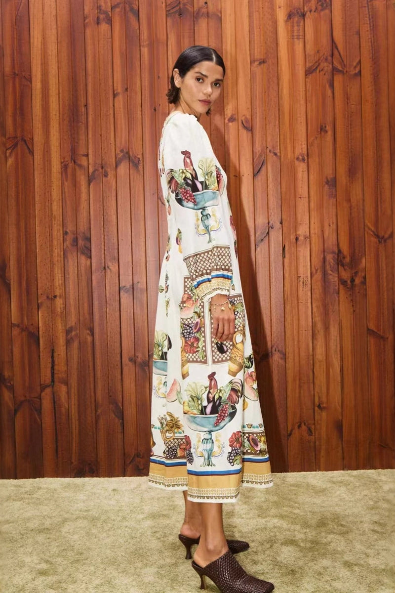 Clean-Lined A-Line Linen Gown