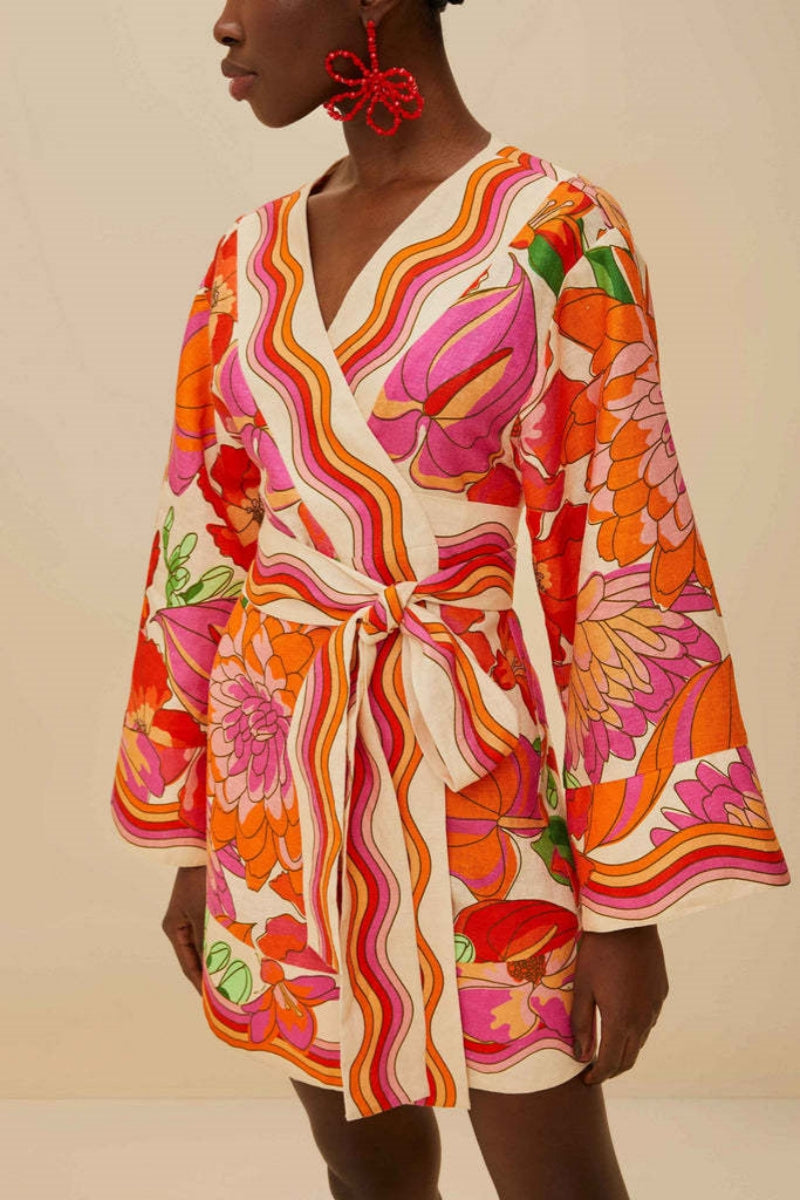 Relaxed Belted Linen Dress