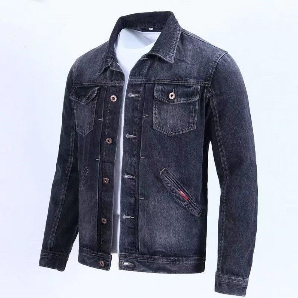 Lightweight Denim Jacket with Button Front