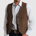 Wool Blend Vest with Button Front