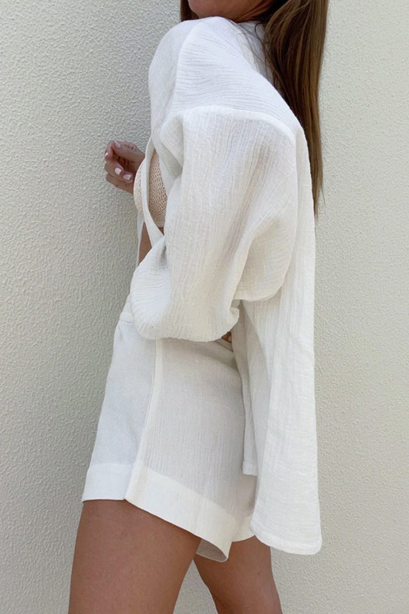 Coordinated Cotton Wonderland Tied Two Piece Shorts Set