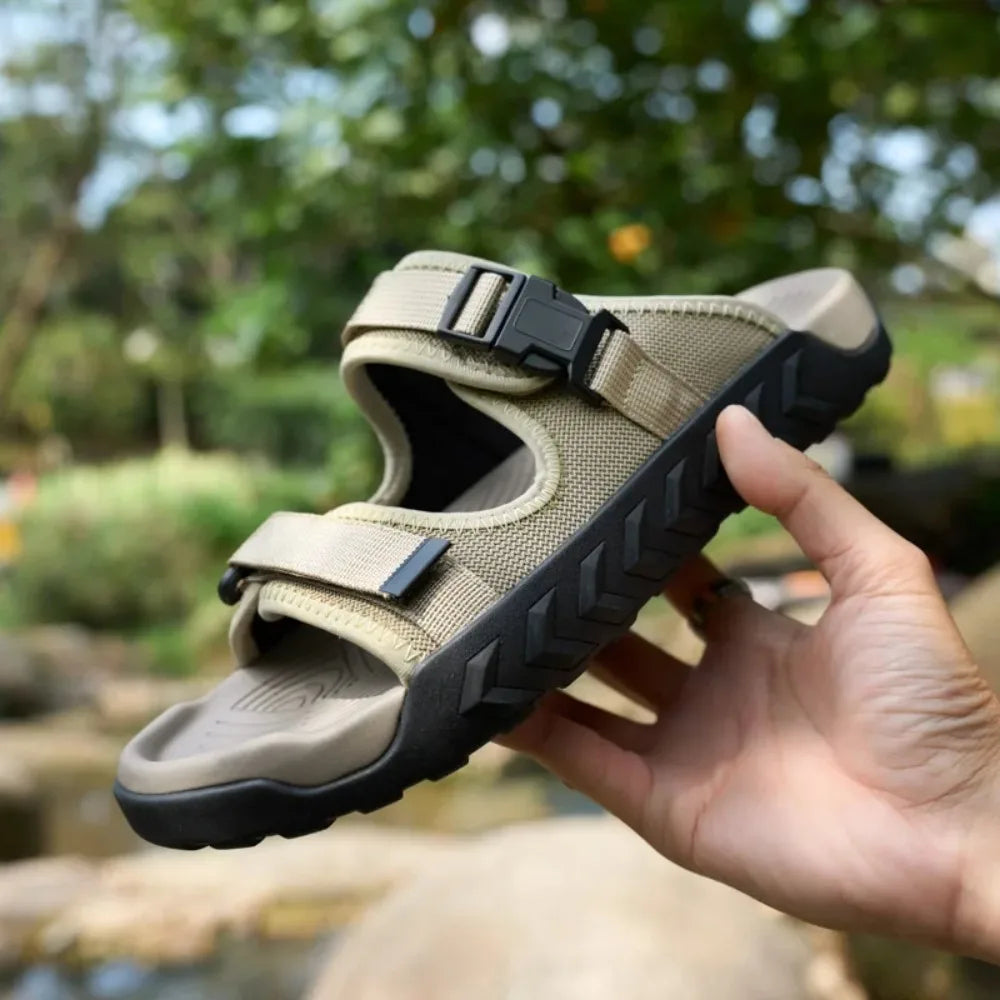 Sandals with Woven Detail