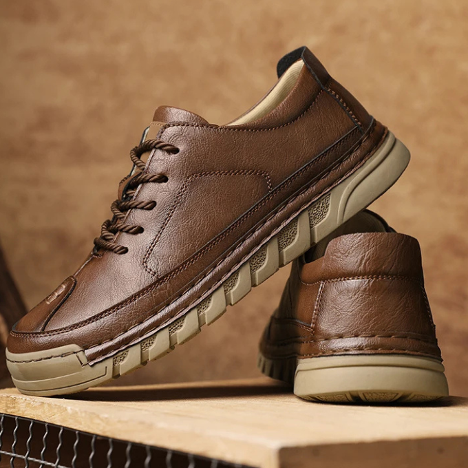Full-Grain Leather Shoes with Precision Stitching