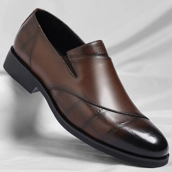 Casual Polished Leather Loafers