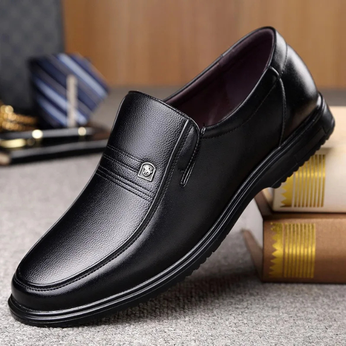 Leather Loafers with Semi-Gloss Finish