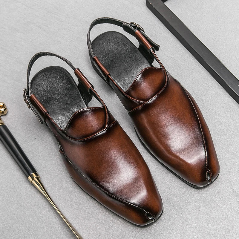 Full-Grain Leather Loafers with Split-Seam Toe