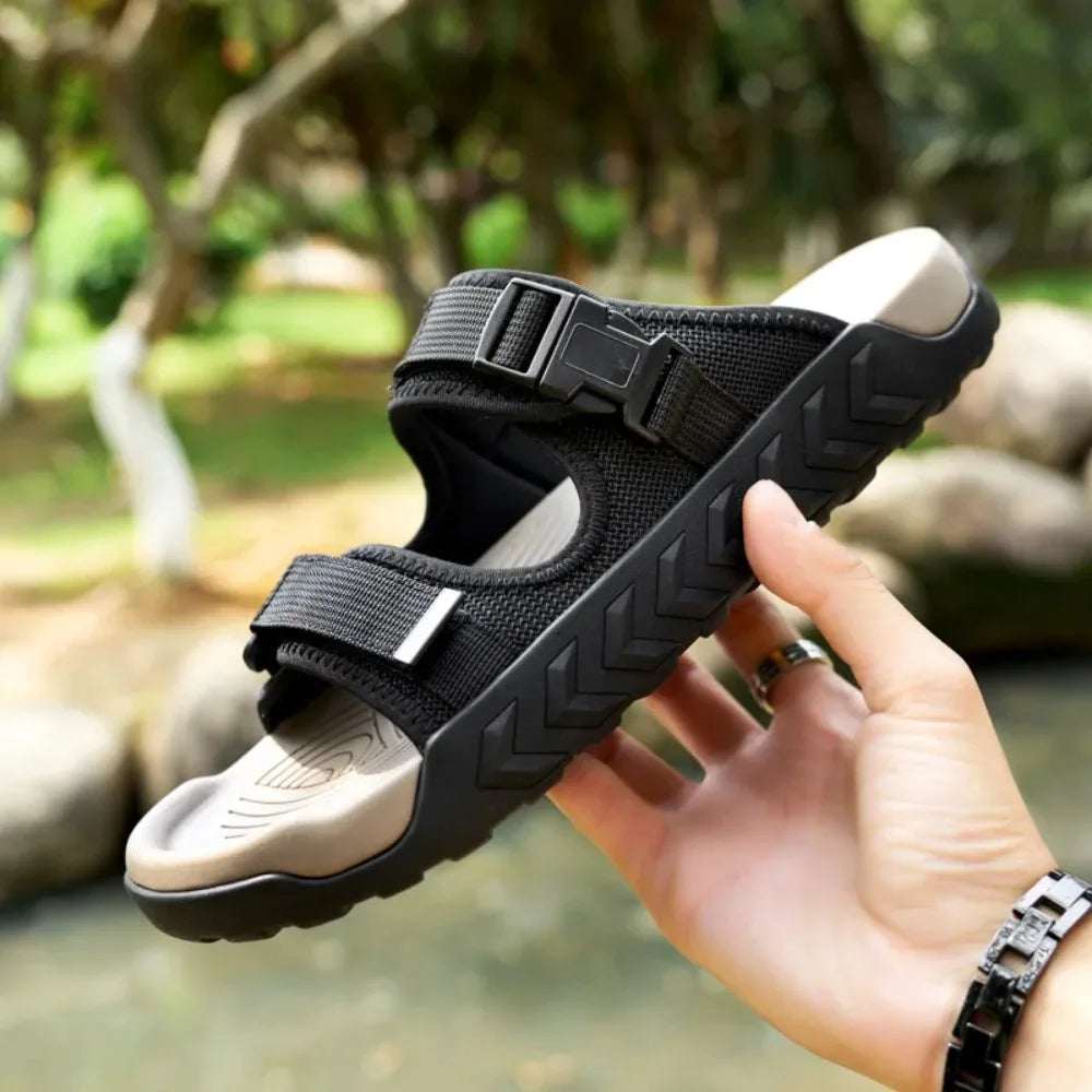 Sandals with Woven Detail