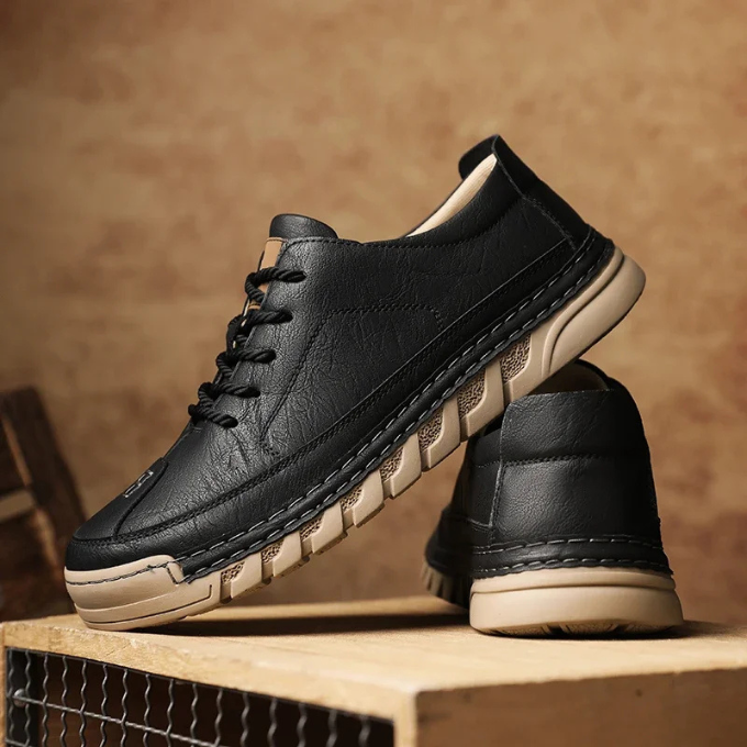 Full-Grain Leather Shoes with Precision Stitching