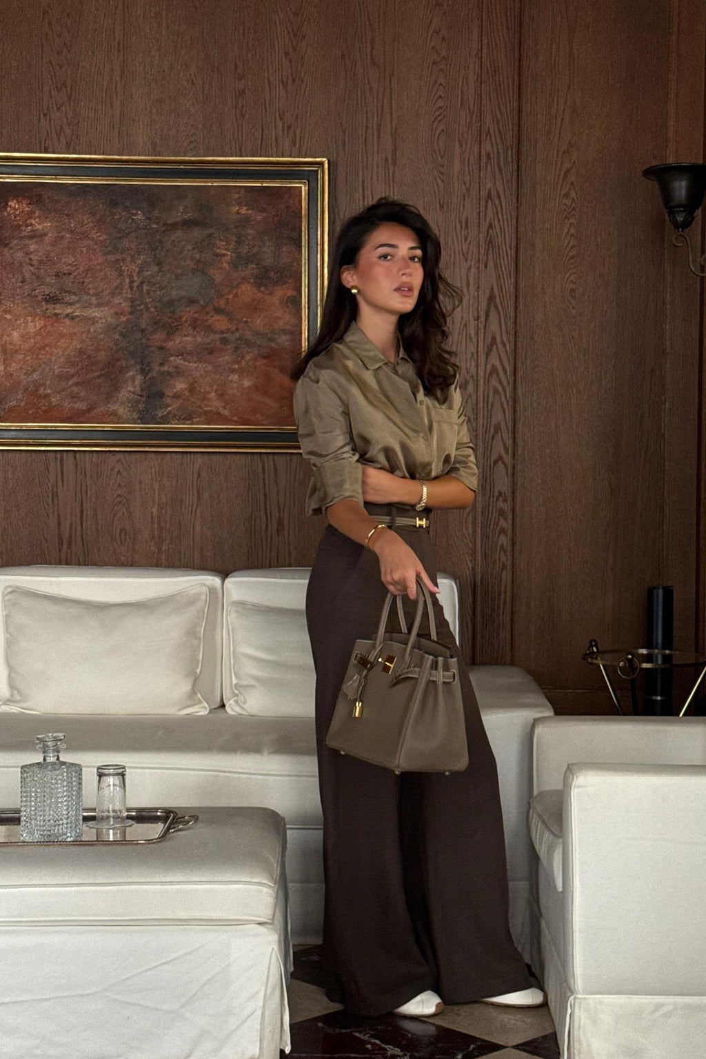 The Lengthening Satin Trousers Set
