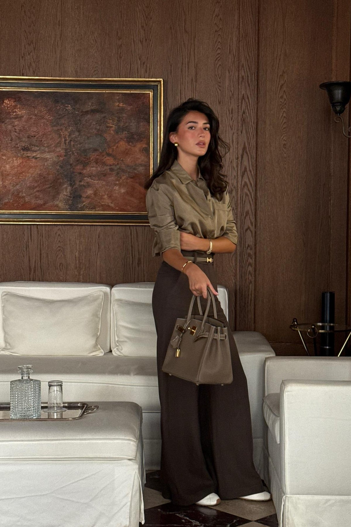 The Lengthening Satin Trousers Set