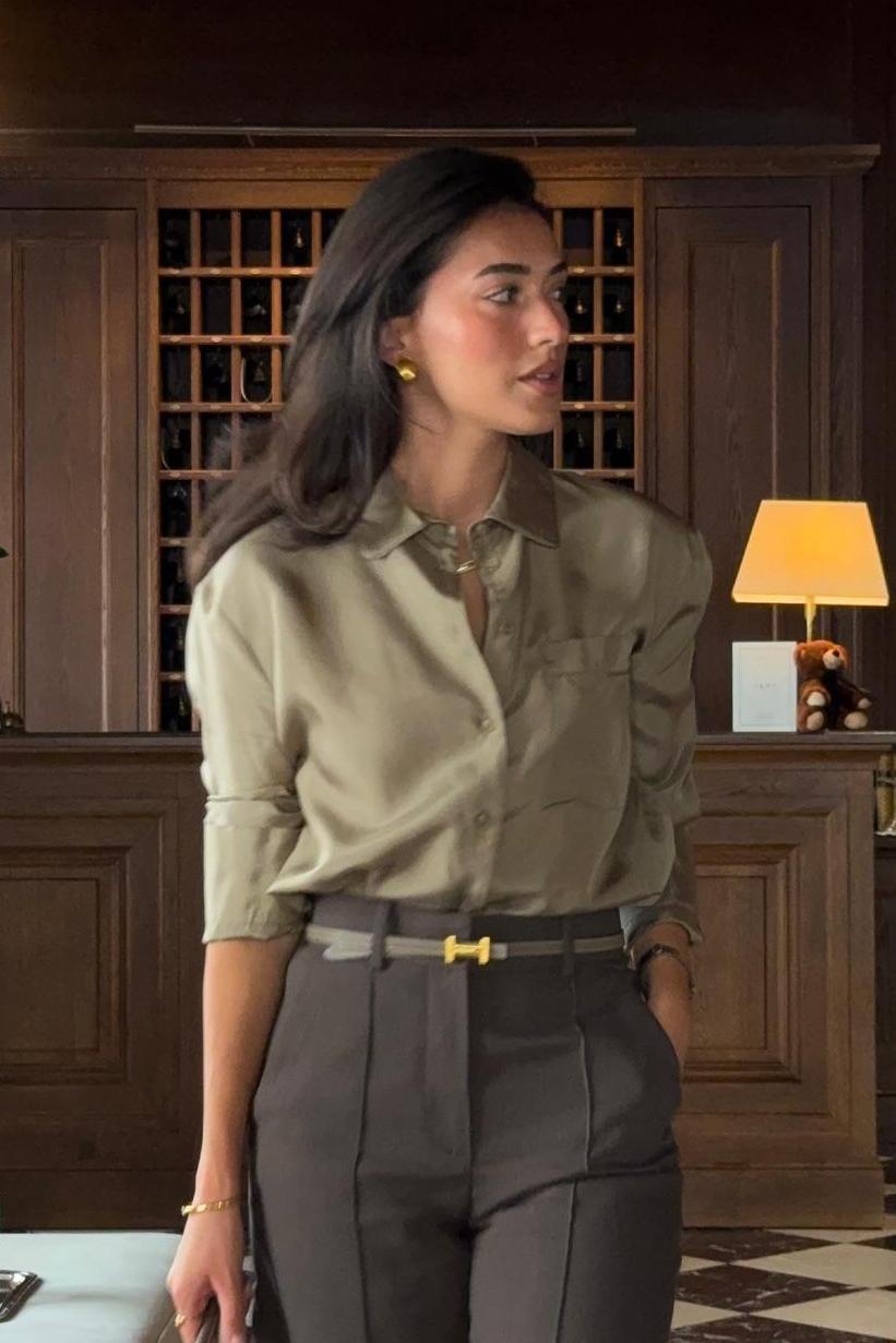 The Lengthening Satin Trousers Set
