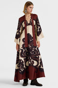Modern Grenadilla Print Satin Dress
