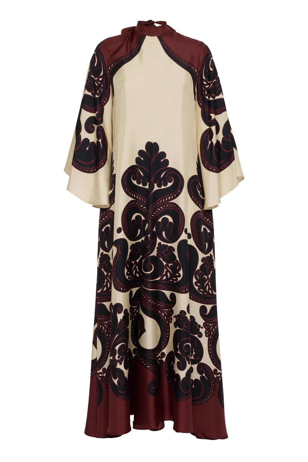 Modern Grenadilla Print Satin Dress