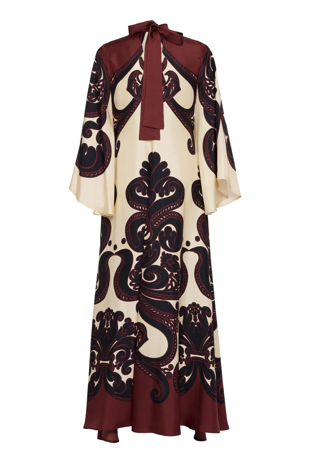 Modern Grenadilla Print Satin Dress