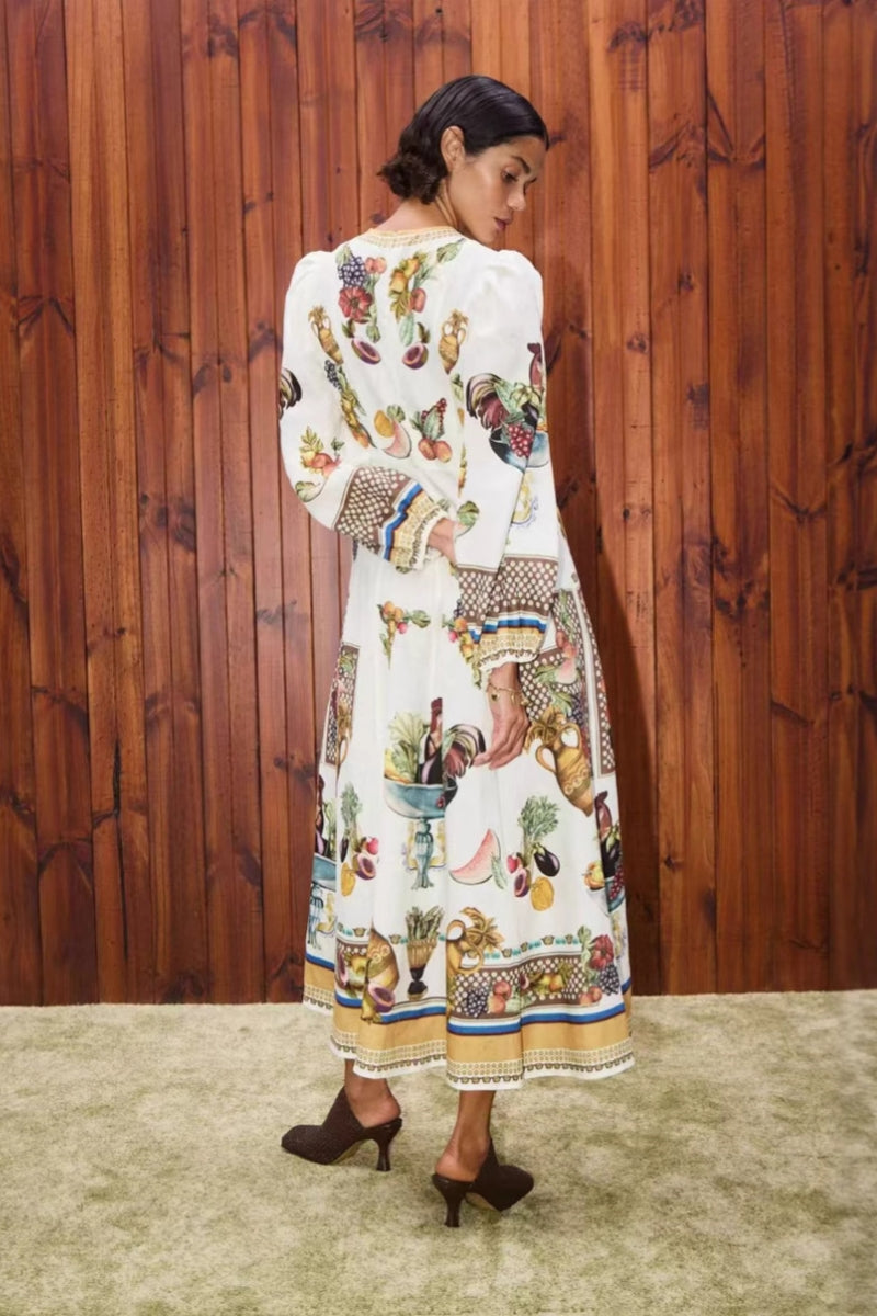 Clean-Lined A-Line Linen Gown