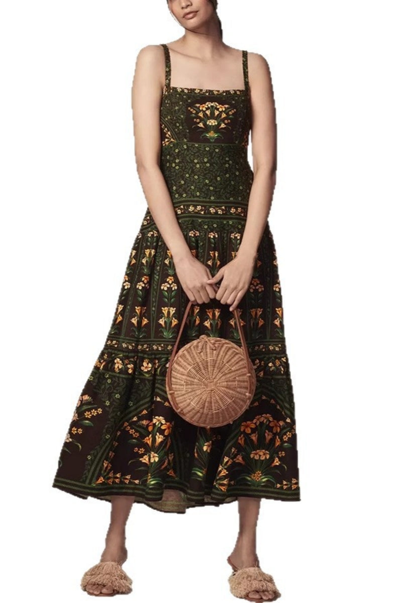 Strappy Sleeveless Midi-Length Dress