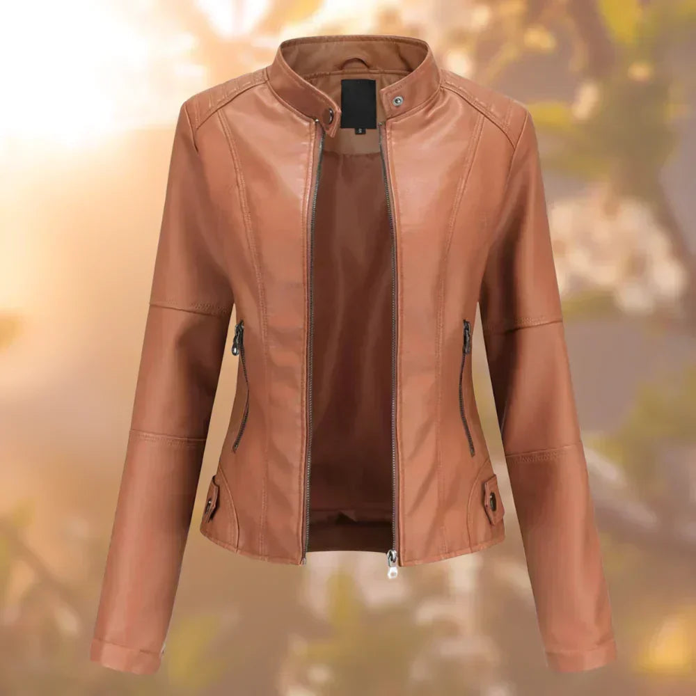 Stylish Leather Jacket with a Bold Look