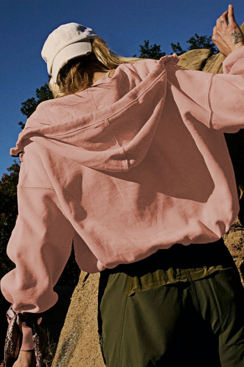 Modern Fern Pocketed Hoodie Lightweight Jacket - Crepe