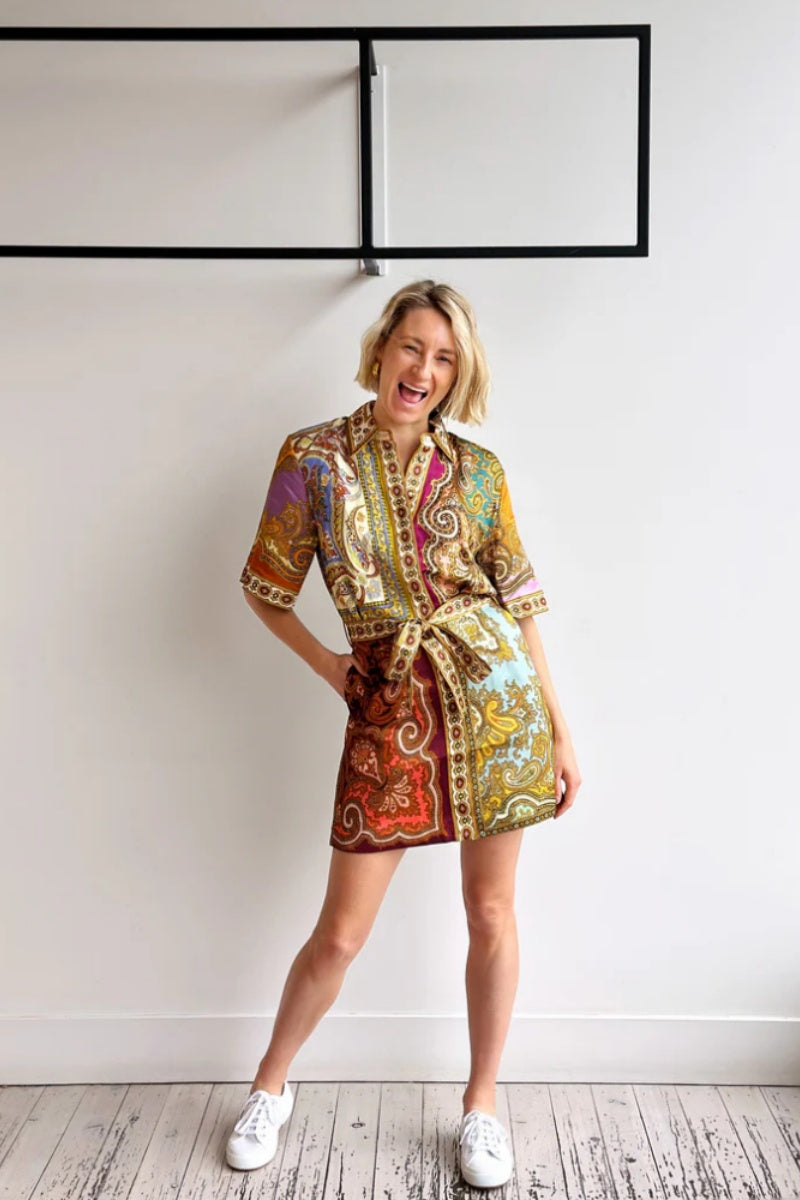 Modern Shirt-Style Linen Dress
